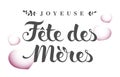 Happy MotherÃ¢â¬â¢s Day in French : Joyeuse FÃÂªte des MÃÂ¨res Royalty Free Stock Photo